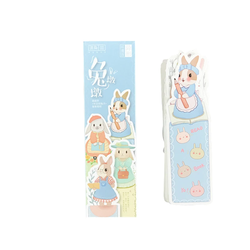 

30pcs/pack Cute cartoon Bookmark Cartoon Animals Paper Bookmark for Paper positioning book holder School Office Stationery Gift