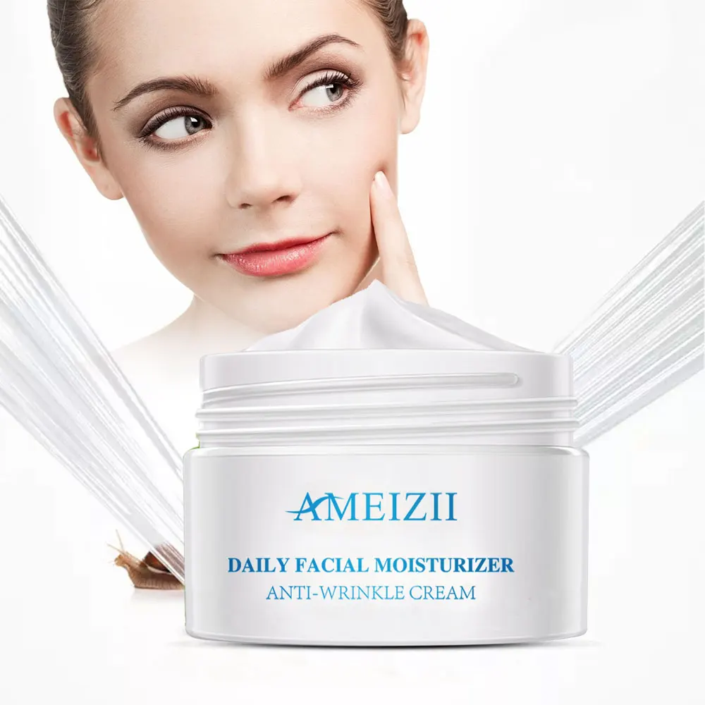 

Custom Brand Skin Whitening Face Cream Anti Wrinkle Serum Crema Blanqueadora Snail Collagen Face Moisturizer Cream Containers
