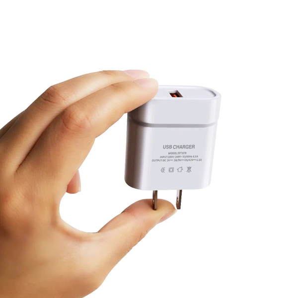 
18w QC3.0 quick charge usb wall charger single port adapter for mobile phone and tablet us eu plug 