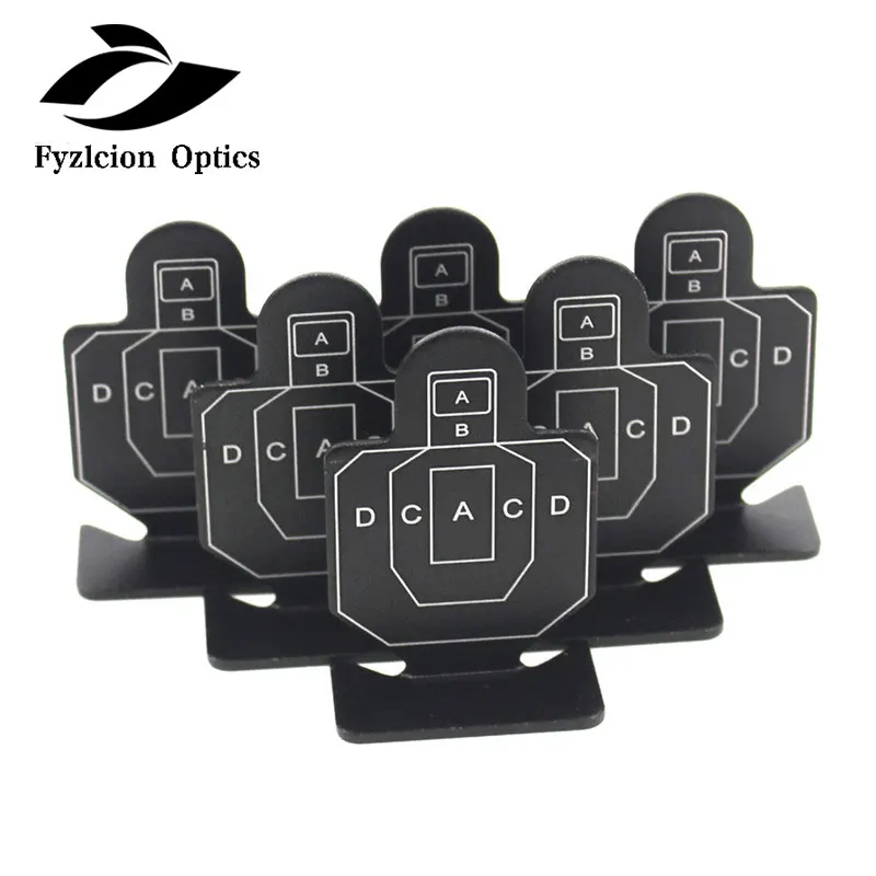 

Tactical 10Pcs Metal Shooting Soldier Targets Set for Hunting Airsoft Paintball Archery Slingshot Catapult Practice Accessory, Black