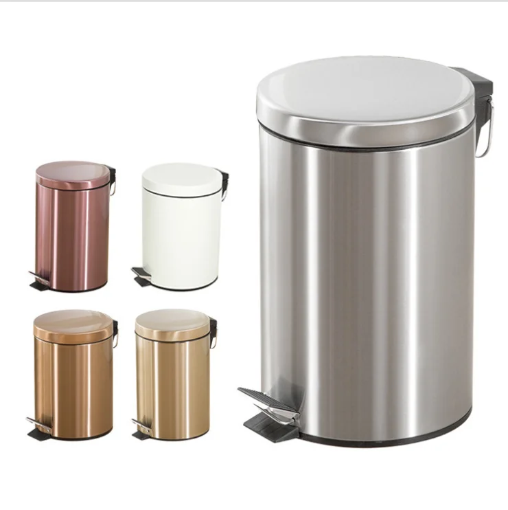 

3L5L/8L/12L /20Lstainless steel pedal indoor trash can garbage dustbins litter bin with sensor for hotel bathroom spa kitchen
