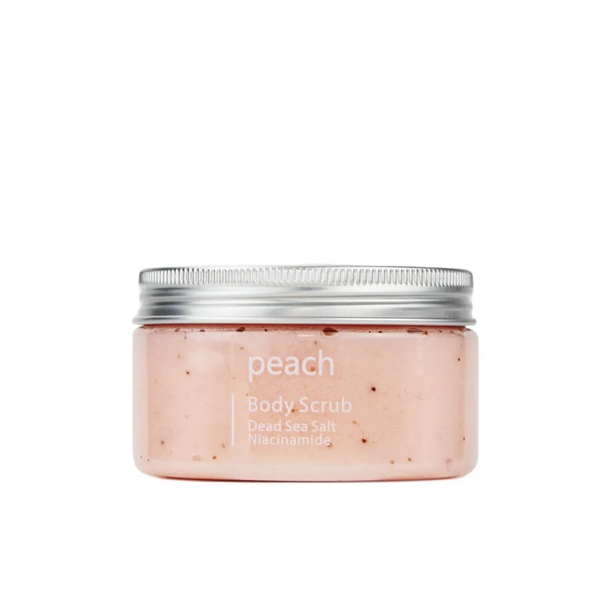 

Organic Vegan Exfoliating Israel Brightening Peach Dead Sea Salt Niacinamide Body Scrub