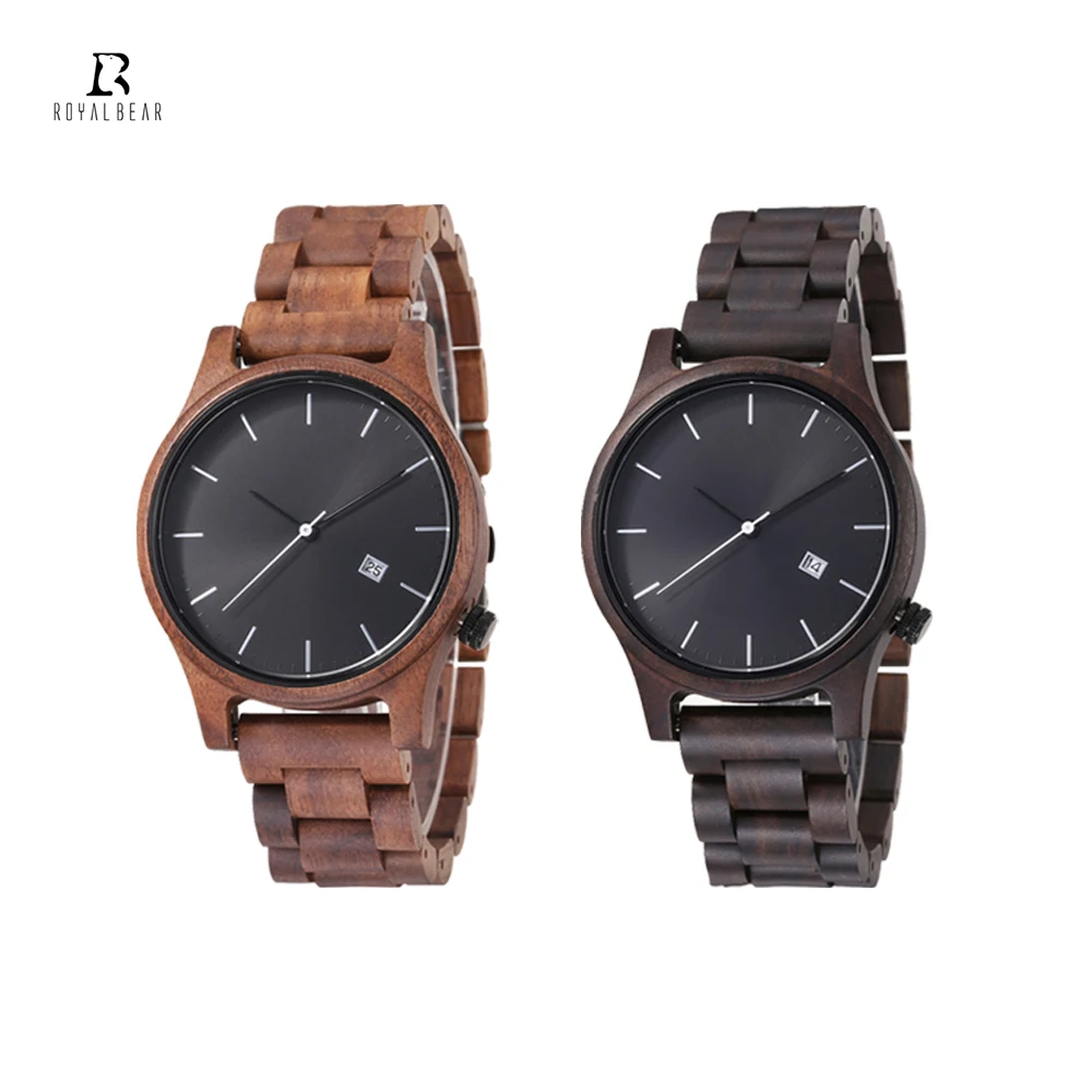 

ROYAL BEAR Private Label Wristwatch High Grade minimalist Wooden Watch Men