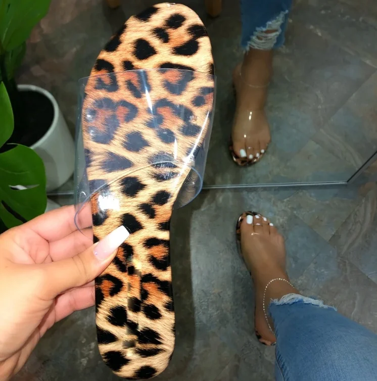 

Manufacturer Direct Sell Best Price Transparent Sandals Leopard Sexy Women Sandals New Sandals Designs For Female, Black