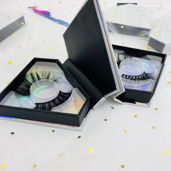 

lashes by the bulk custom holographic multi lash boxes faux mink wispy lashes wholesale, Luxury