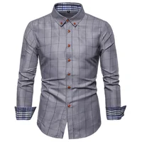 

Plaid shirts Men 2019 New Fashion Long Sleeved Summer Casual Men Shirt camisa masculina Mens Dress Shirts