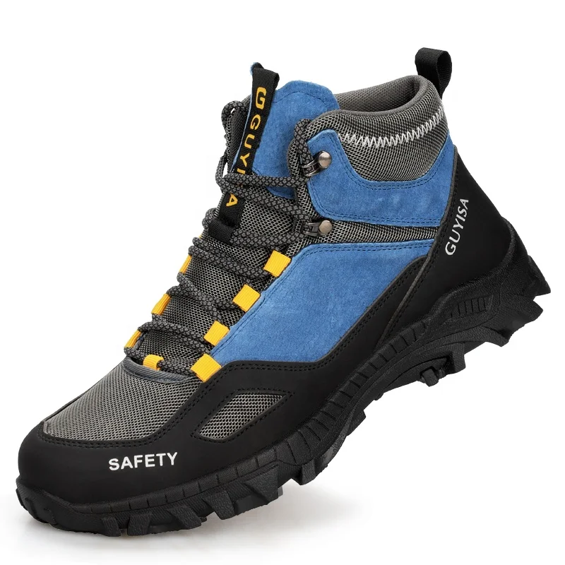 

GUYISA brand fashion work shoes can be connected to custom wear-resistant rubber sole steel toe safety boots