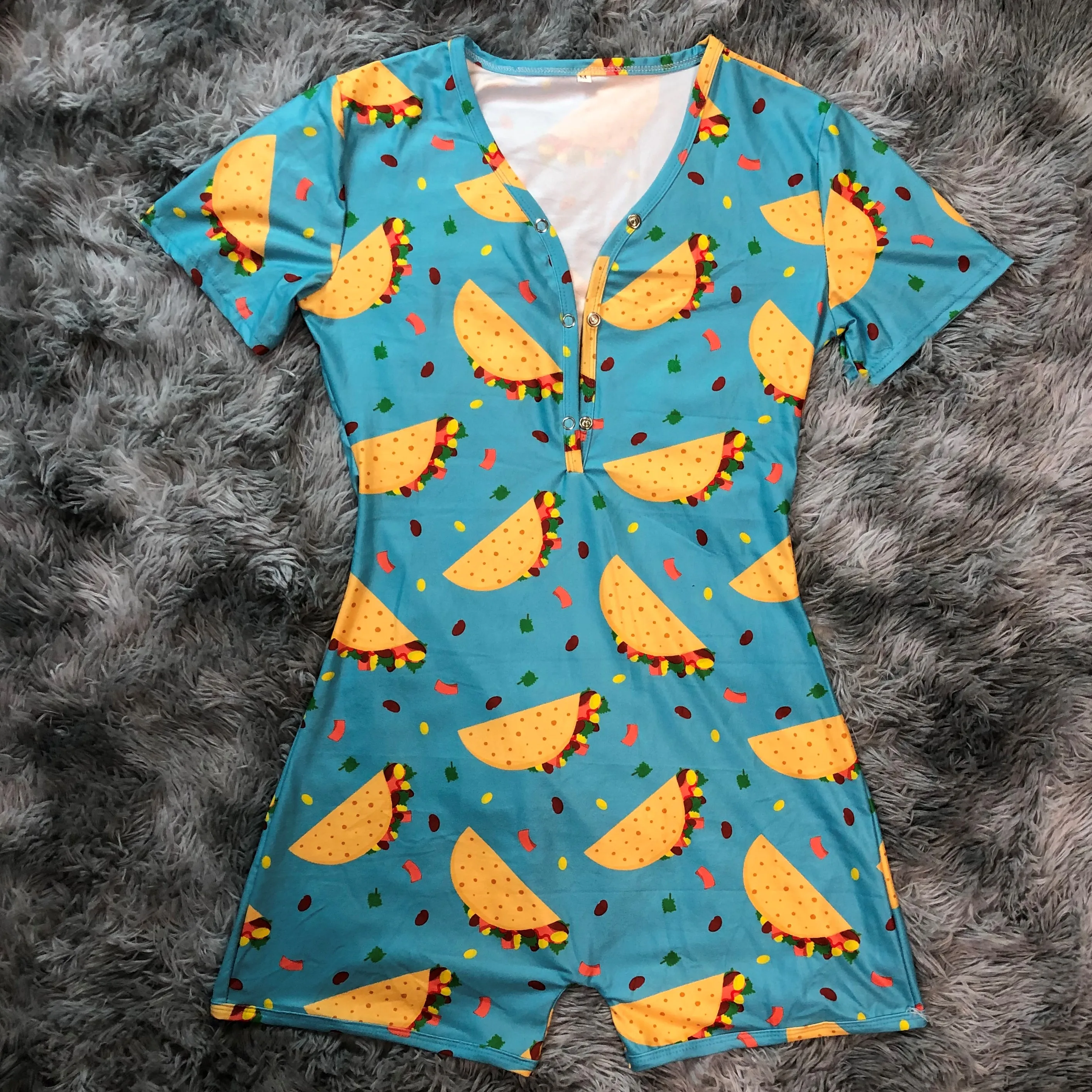 

sexy hot selling pajamas summer Taco adult jumpsuit nighty for women adult onesie