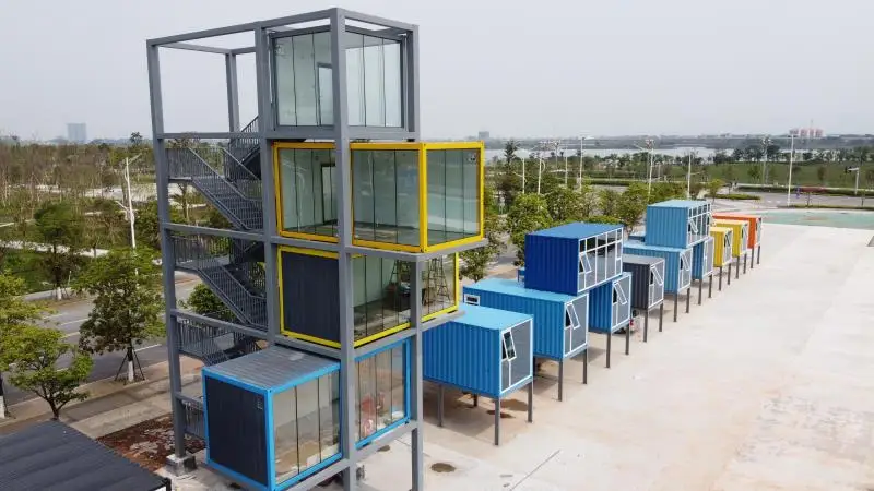 
Prefab customized container cinema colorful shipping container movie theater the Iconic building 