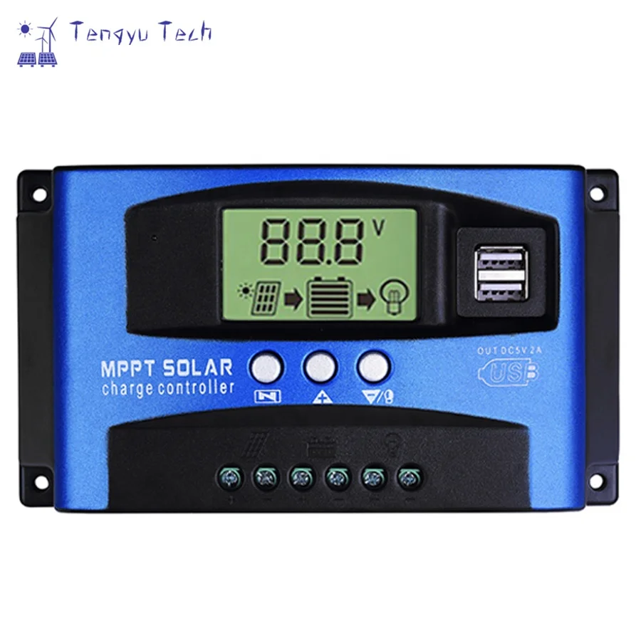 MPPT Solar Panel Regulator Battery Solar Charger Controller 12/24V With LCD YRDE 