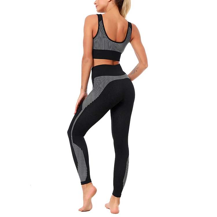 

High waisted tight workout active apparel athletic wear custom women clothing leggings fitness seamless yoga set, As show