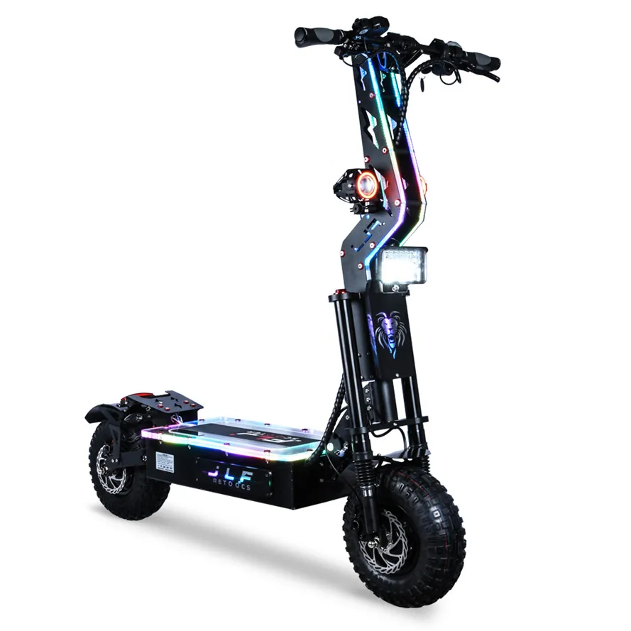 

FLJ 14inch Fat Off Road Tyre 8000w dual motor top powerful folding electric kick scooter adult