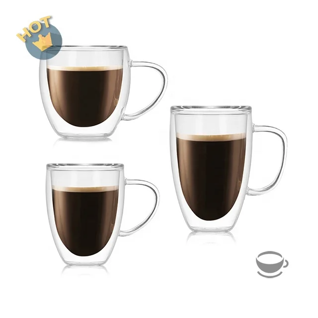 

Amazon Top Seller Glass Double Wall Coffee Mug Glass Cup Tea Coffe Cup Mug