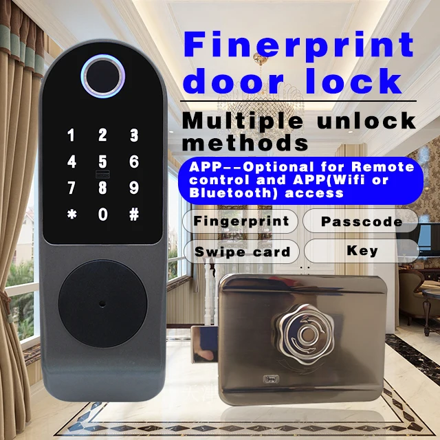 Huaruilock Tuya Mobile App Smart Life Biometric Fingerprint Door Locks password login