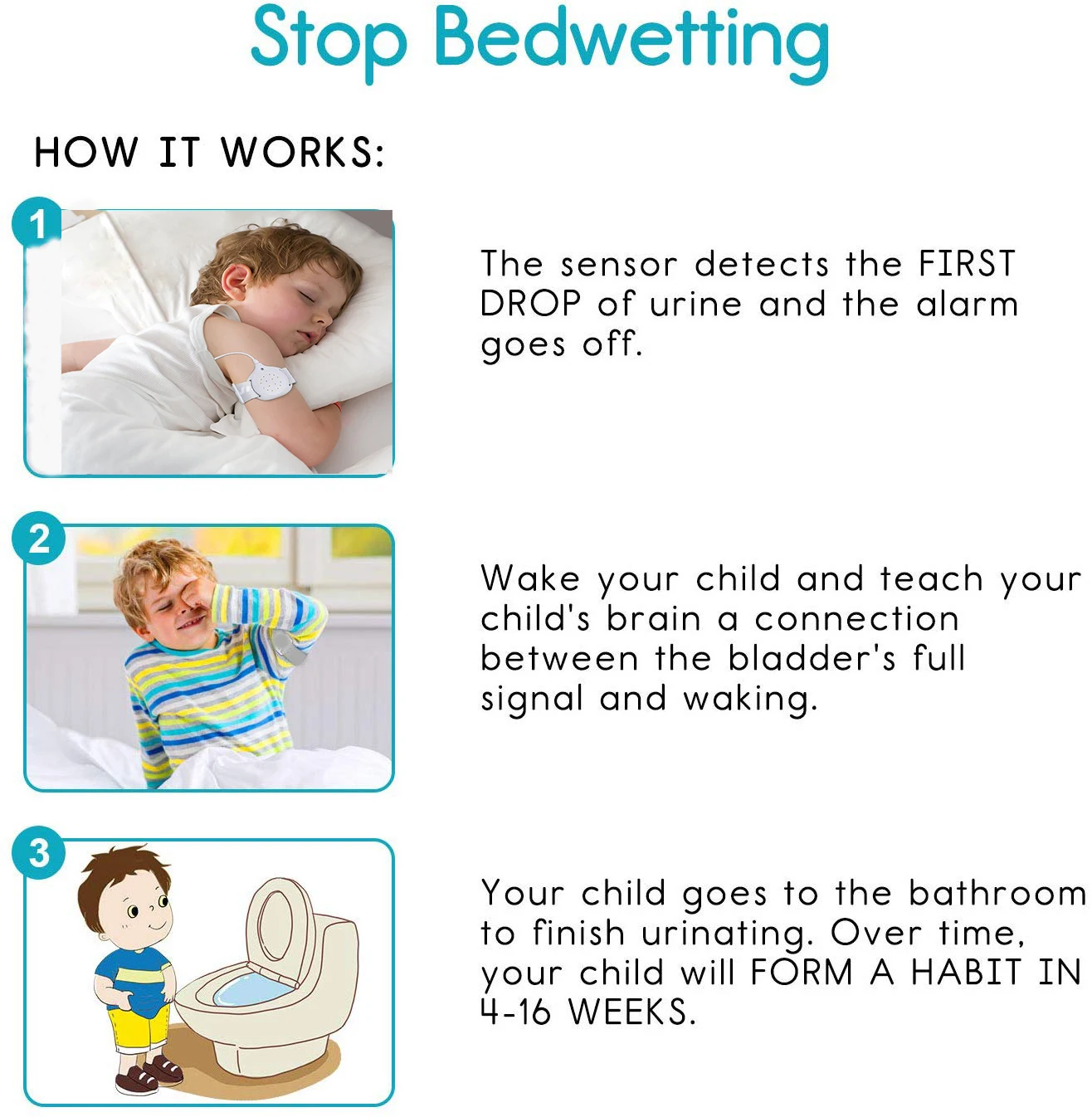 Baby Bedwetting Alarm Potty Pee Enuresis Alarm bed Wetting Alarm For