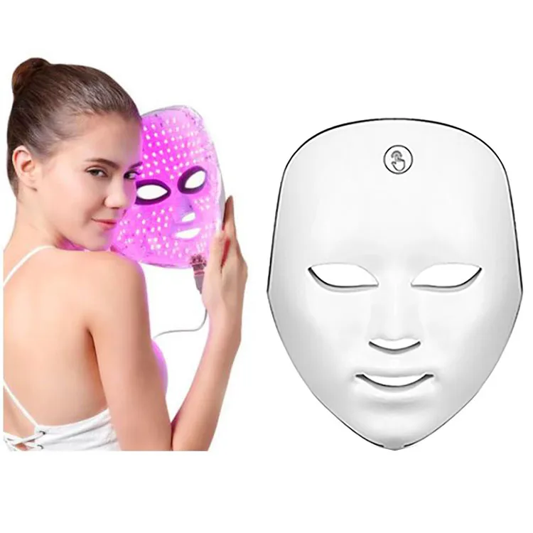 

2021 Bigsmile New design skin beauty care photon Skin Tightening red light facial photodynamic therapy LED face mask, 7 lights