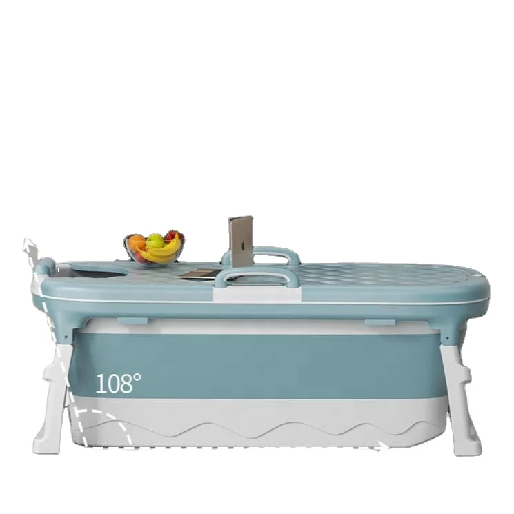 

Bath Tub Freestanding Plastic Soaking Portable Folding Spa Bathtub For Adults