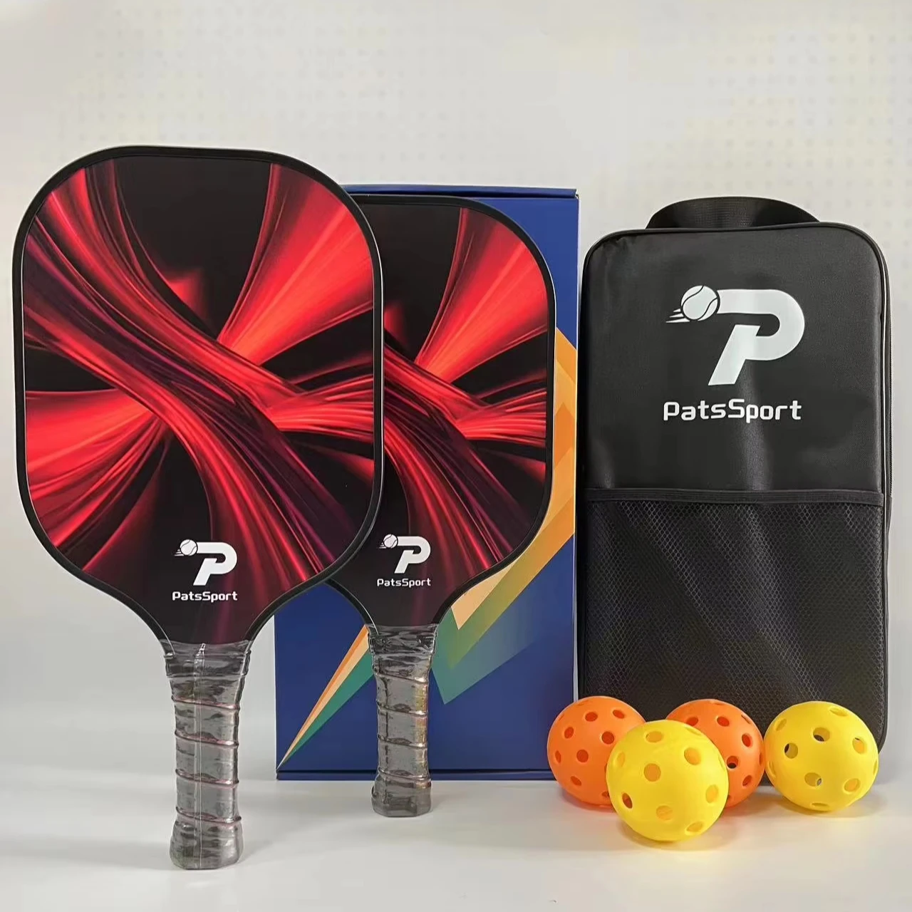 Best Selling T300 Carbon Fiber Pickleball Paddle Set Smooth Surface with TPU Edge Guard for Players