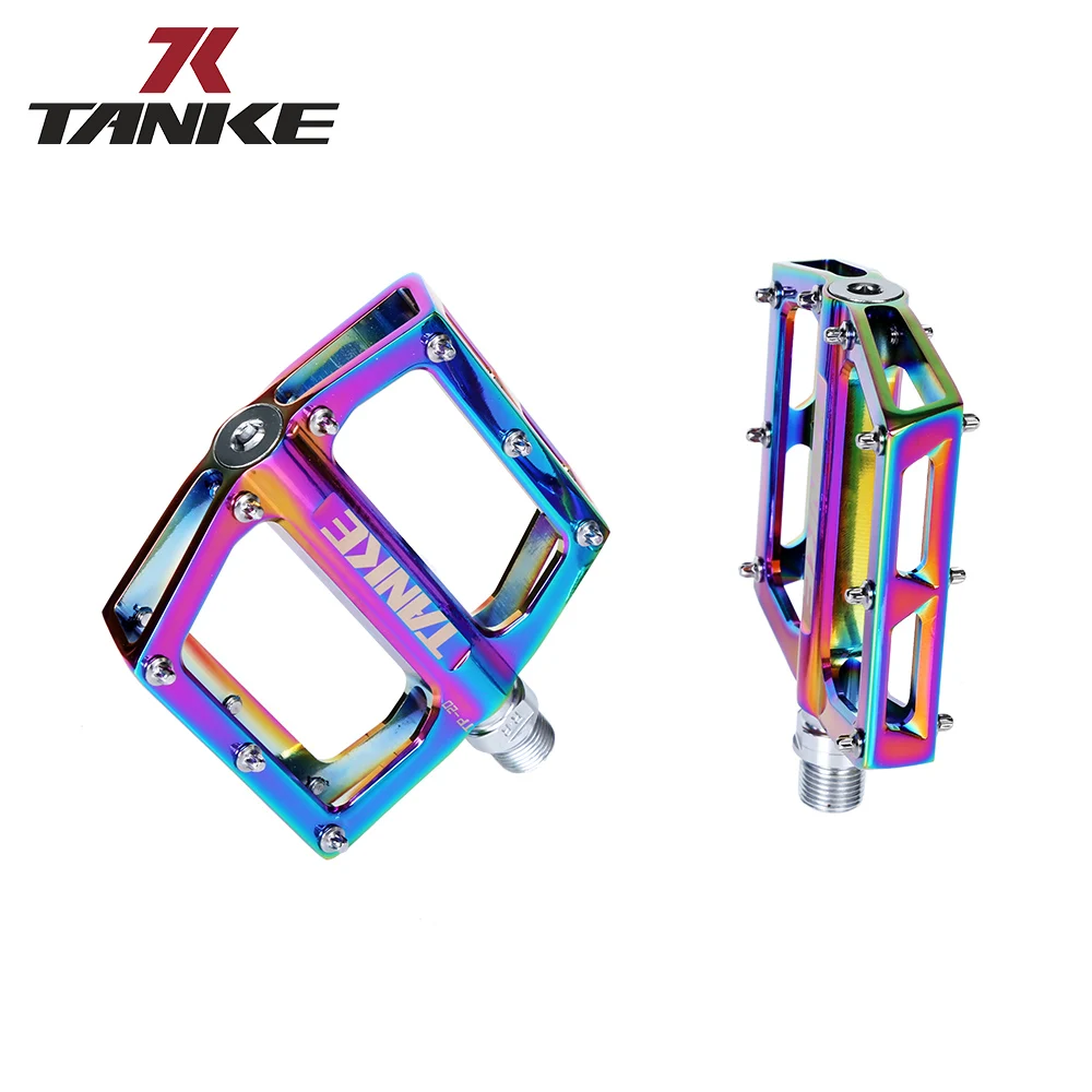 

bicycle TANKE TP-20 ultralight aluminum alloy colorful hollow anti-skid bearing mountain bike accessories MTB foot pedals