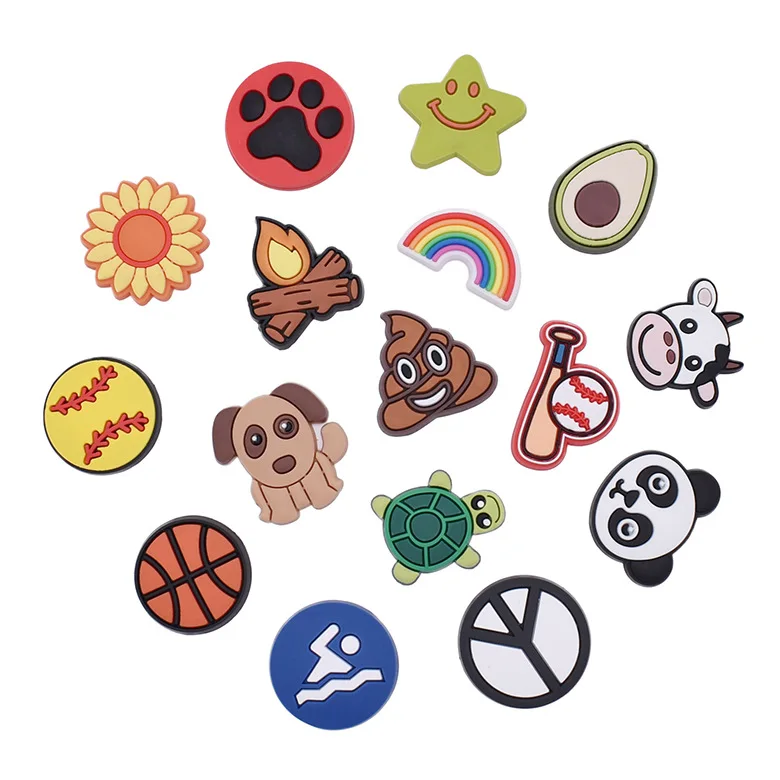 

2022 hot sale fashion creative cute cartoon animal pvc children's shoes flower shoes charm, As picture/custom