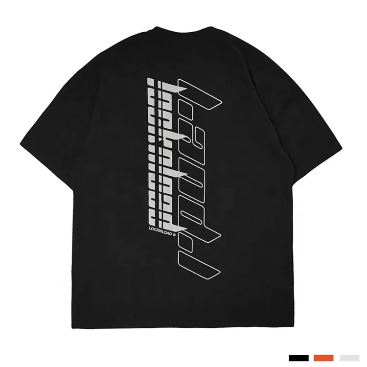

China supplier wholesale customized unisex reflective mens streetwear t-shirts