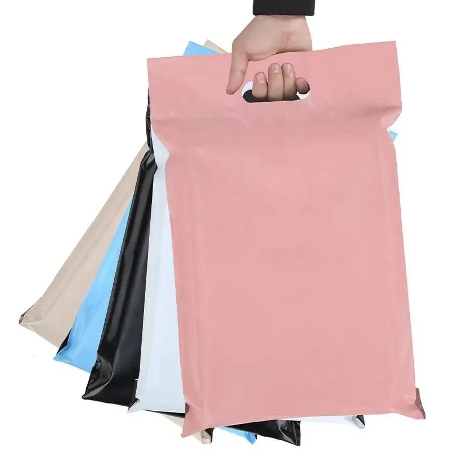 

GDCX Poly Mailer Bags With Handle Red Mailing Bags With Handle Custom Logo Poly Mailers With Handle 80cm Polymailer