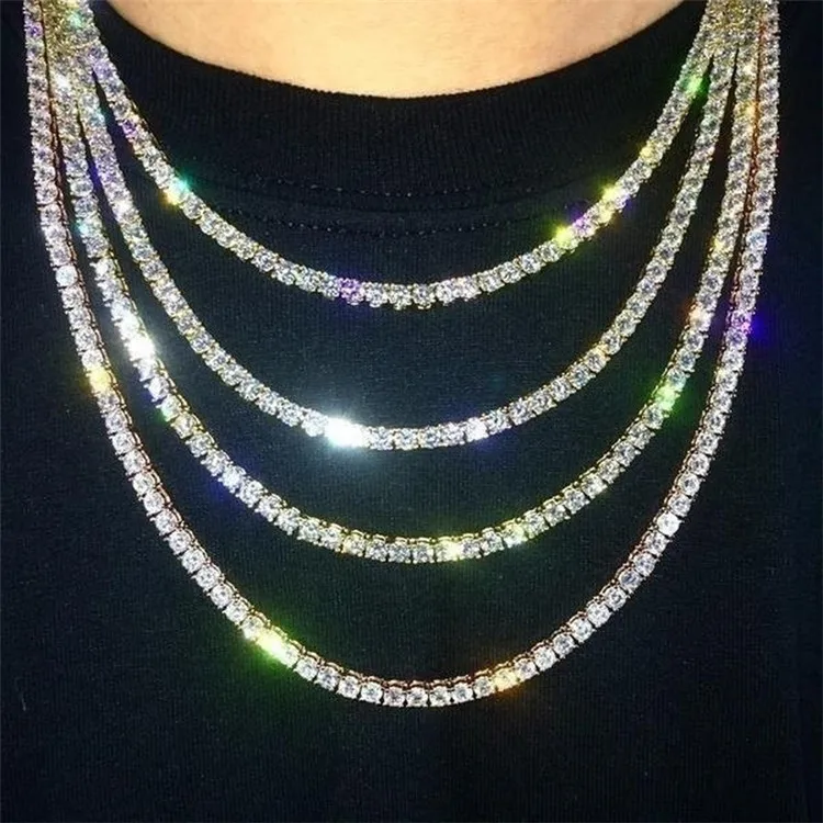 

Accessories Women's Fashion Necklace Diamond Gold Silver Square Rhinestone Necklace Bracelet 9-30inch, Picture shows
