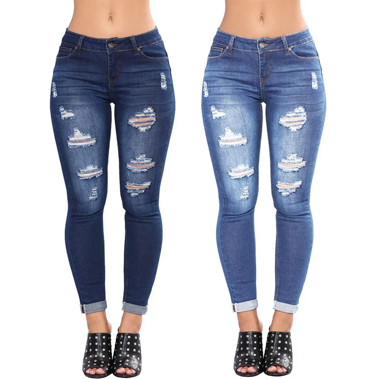 

European and American women's jeans sexy and skinny jeans pants
