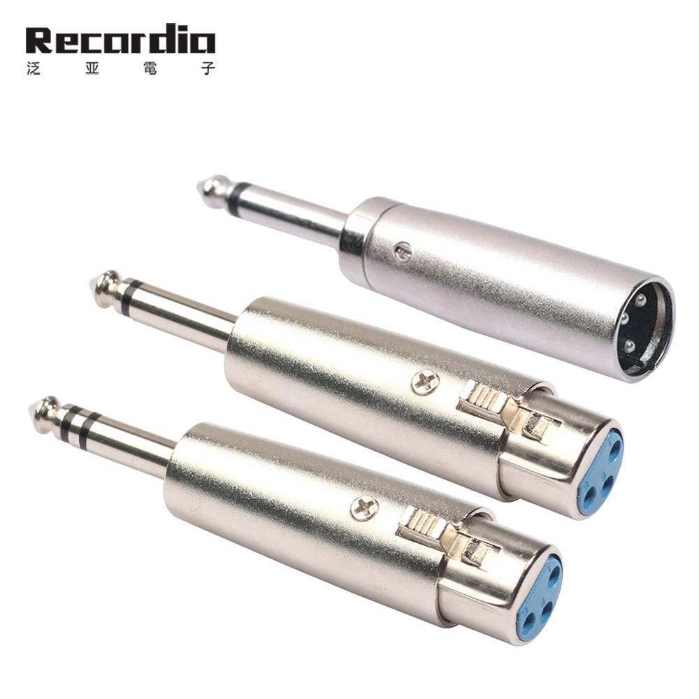 

GAZ-MC15 6.35mm stereo male to card 3 core female audio adapte
