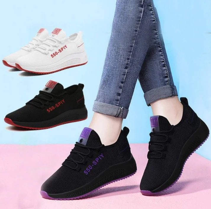 

New designer ladies sneaker outdoor sneaker trendy wholesale fitness walking shoes comfortable casual shoes, Red,purple,white