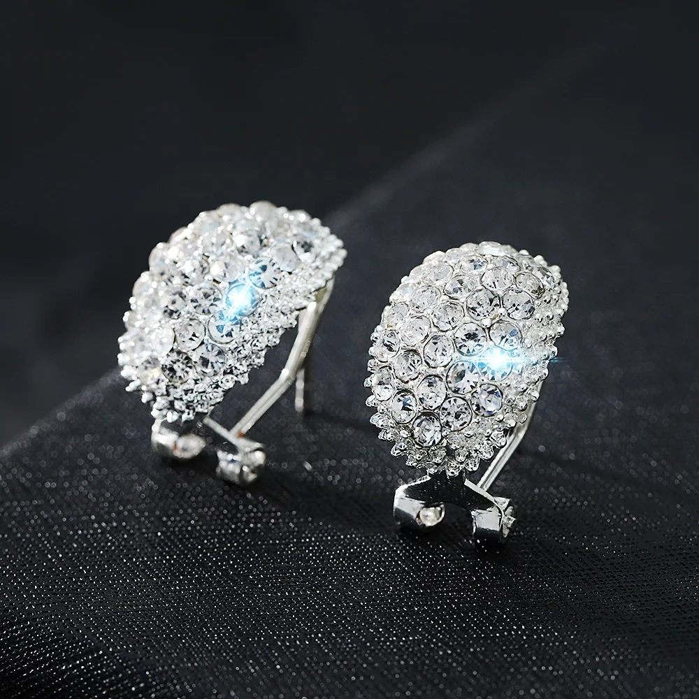 

Classic Design Romantic Jewelry Fashion Cubic Zirconia Stone Stud Earrings For Women Elegant Wedding Jewelry Gift