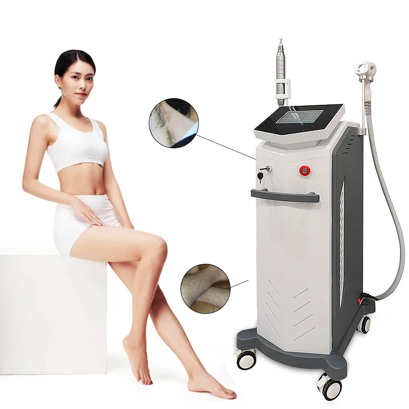 

2 In 1 1200W 808Nm Diode Laser Skin Rejuvenation Laser Remove Hair Whitening Picolaser Tattoo Hair Removal Machine Price