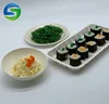 China factory low price eco-friendly disposable cornstarch rectangle food tray /Sushi plate tray with 5 compartment