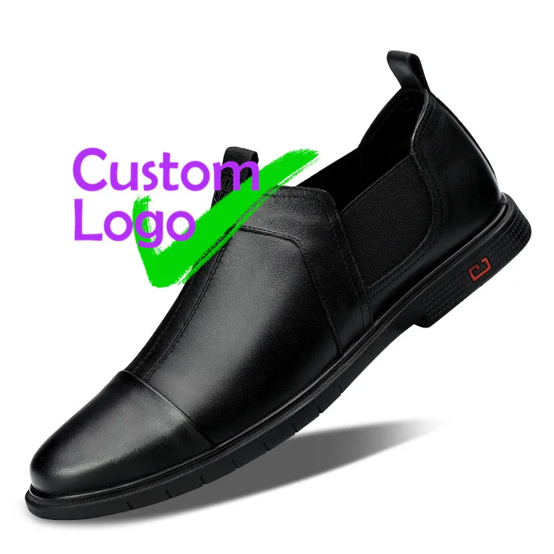 

calf Slip-on Chaussures Homme Cuir free low cut Italian Leather Shoes Men Customized Noire Leather Man Shoes job Aumento Altura