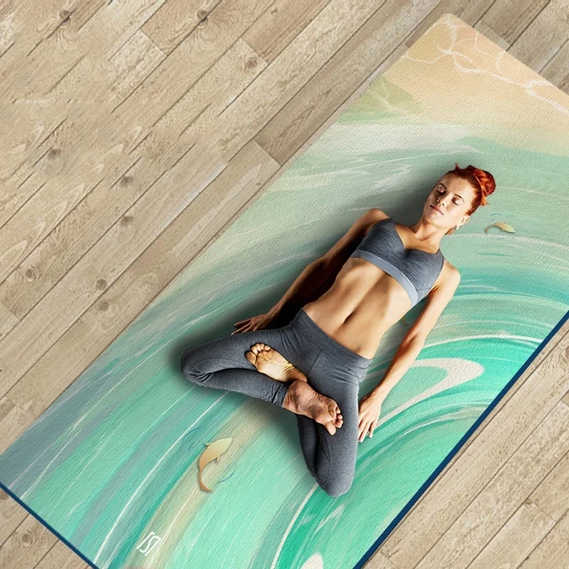 

2021 Ultra-light Folding Yoga Mats Printed Mandala 6mm Suede Natural Rubber Anti Slip Pilates Blankets Multiple Uses, Multicolor