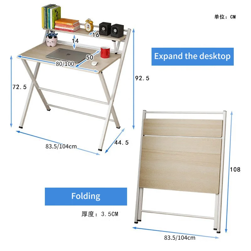 
Modern simple folding computer desk free installation home desk desktop computer table 