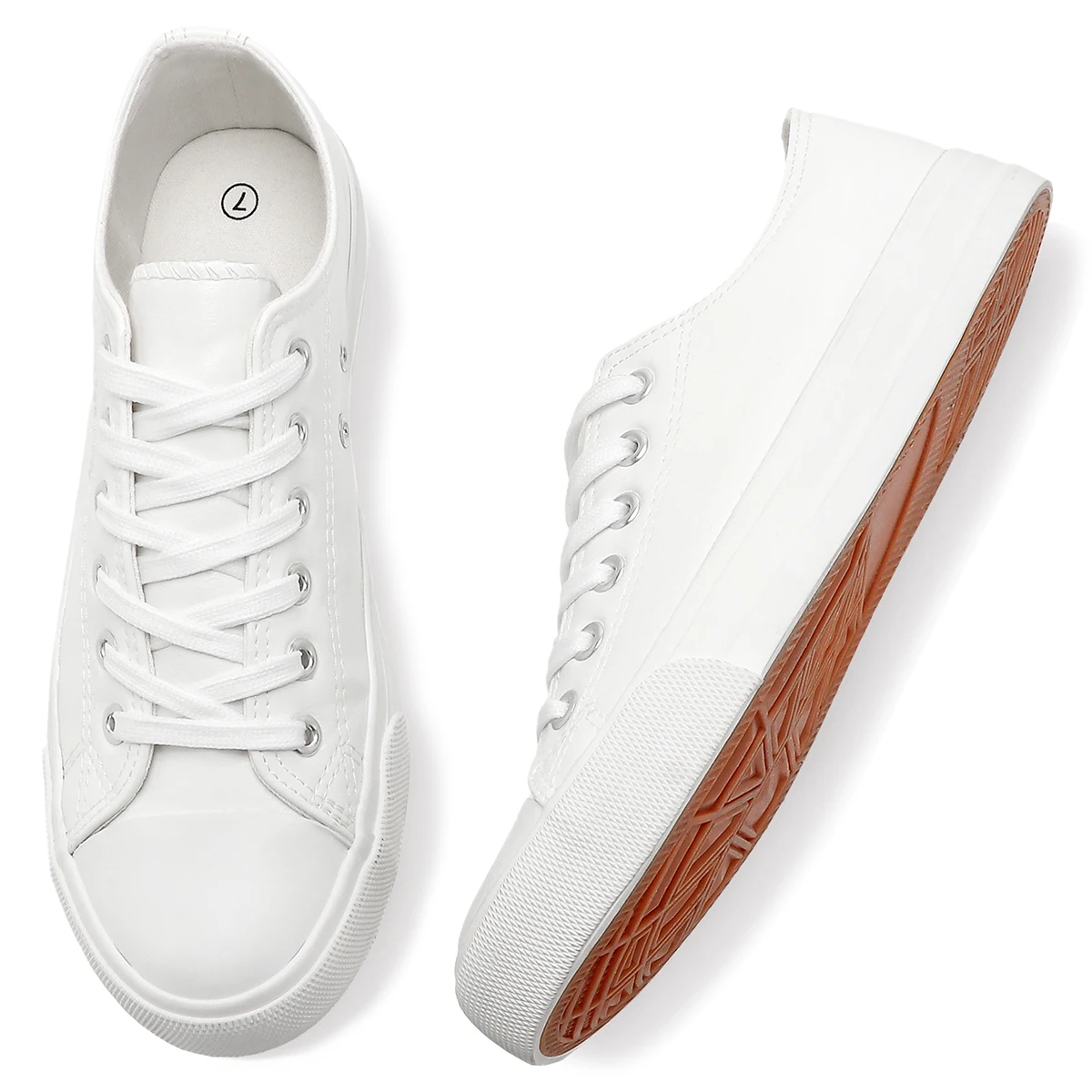 

2020 Latest Woman Casual Shoes White Leather Sneakers for Women Tennis Shoes with Designs, White gold silver
