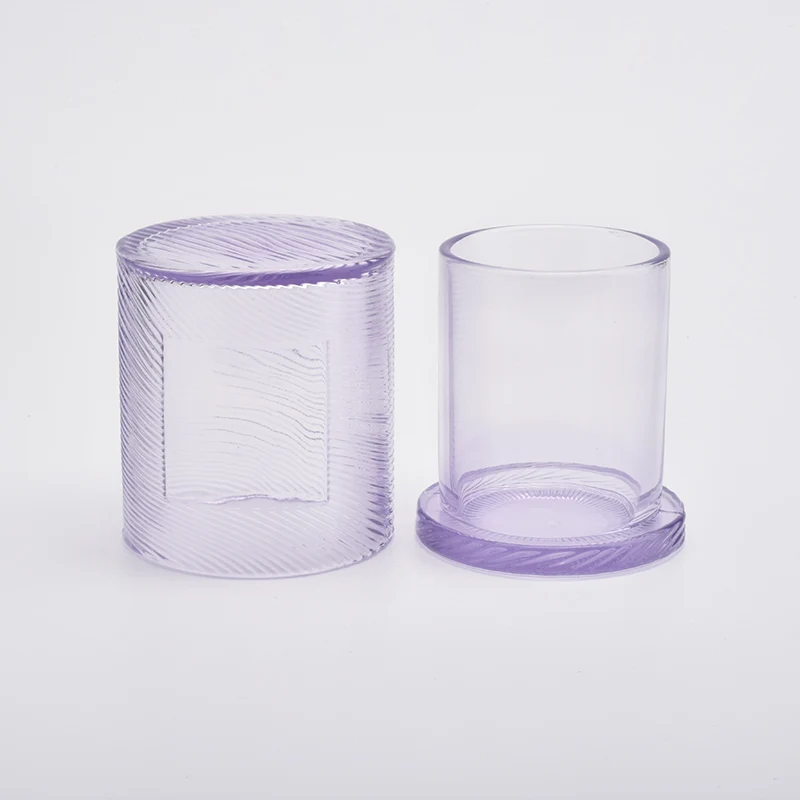 Eco-Friendly votive candle jars pillar glass candle bottles with lids home decoration