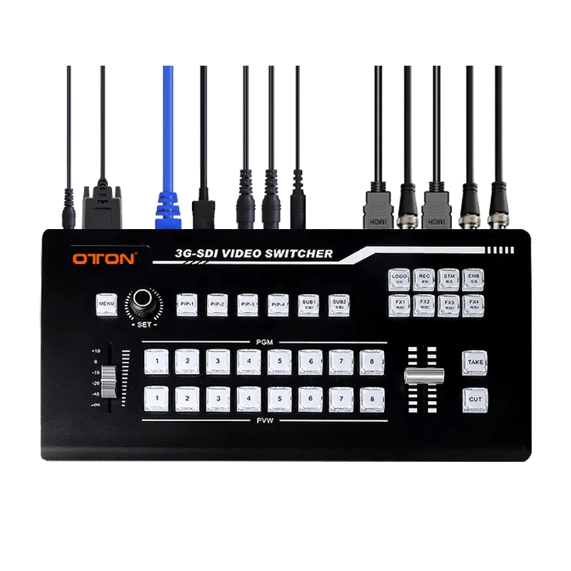 

Mini Multi-format seamless HD/SDI live stream Switcher mixer