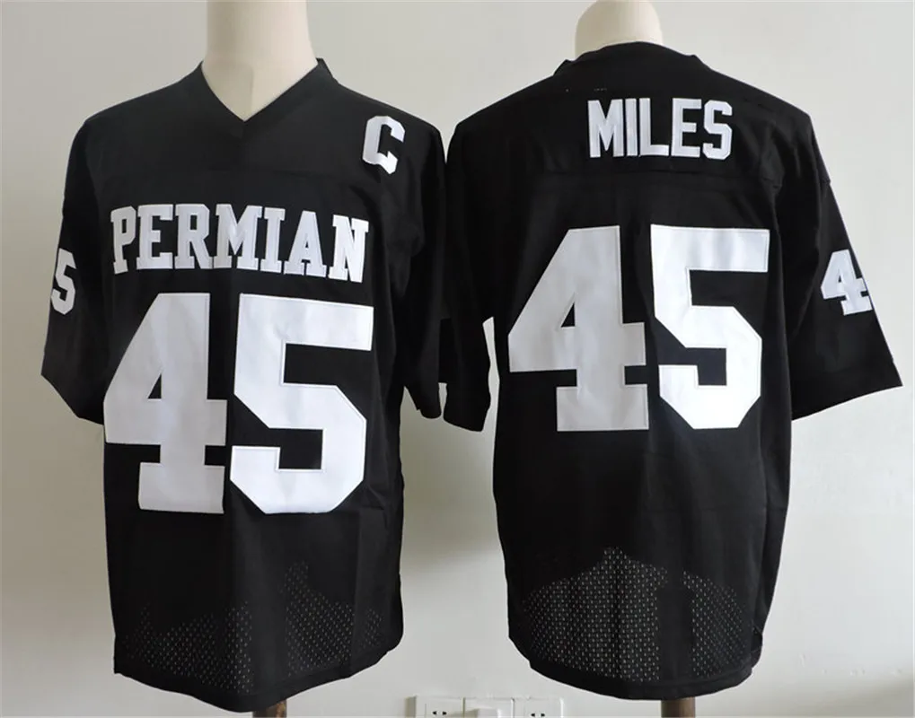 

USA embroidery quality permian 45 miles American film football jersey