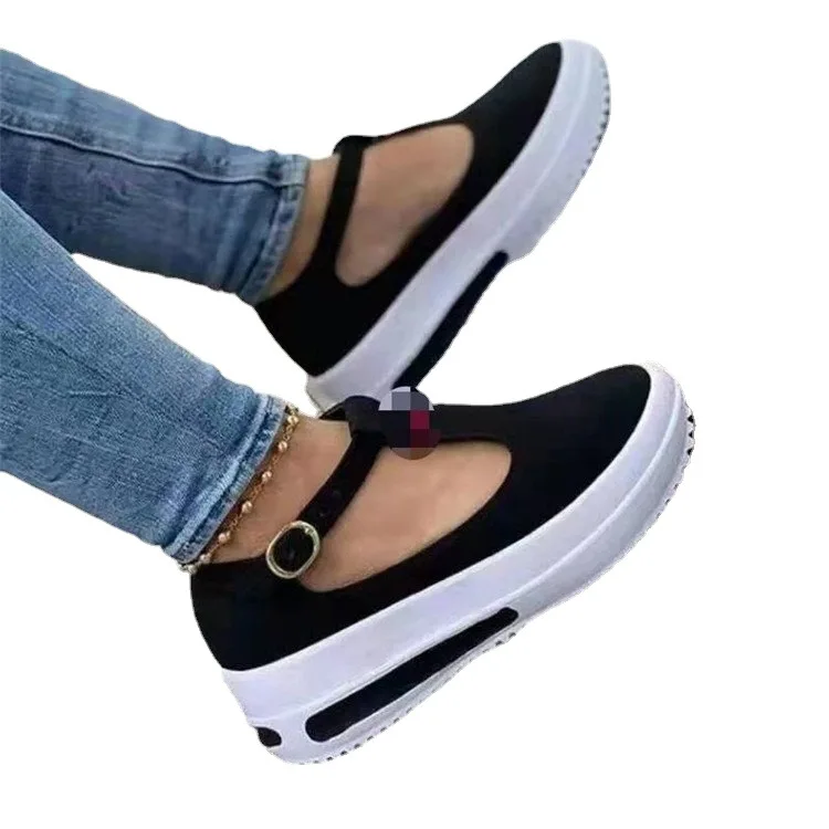 

Spring New Fashion Vintage Ethnic Style Thick Bottom Sandals Woman Loafers, Picture