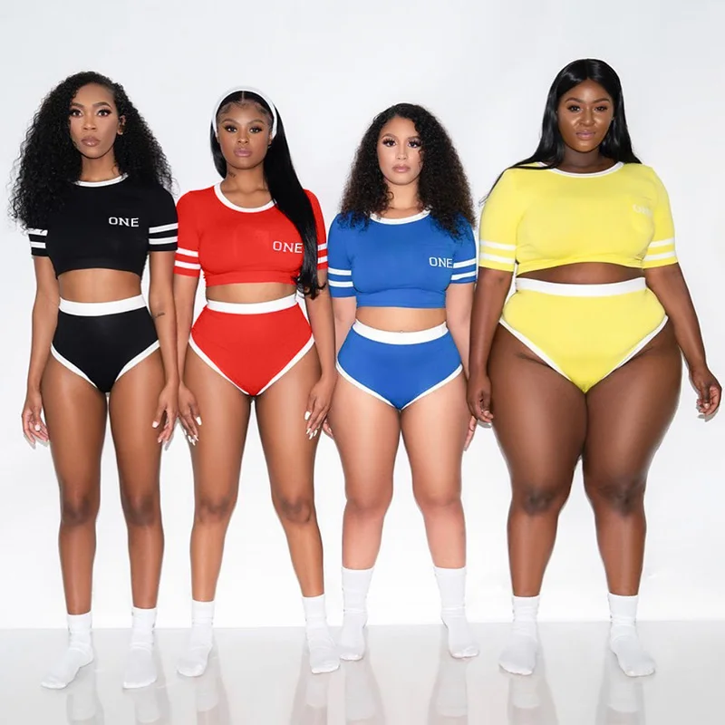 

Women Plus Size Pajama Sets Women Knitted Casual Sleepwear Solid Short Sleeve Wholesale Cotton Pajama Sets Women'S Sleepwear, Customized color