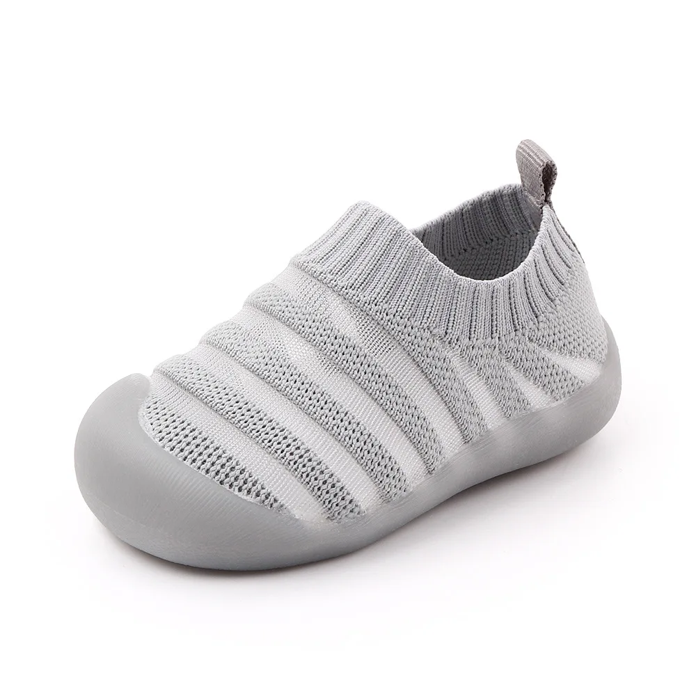 

TD8842 New arrival baby shoes toddler soft sock boys girls rubber kids shoes, Grey yellow pink