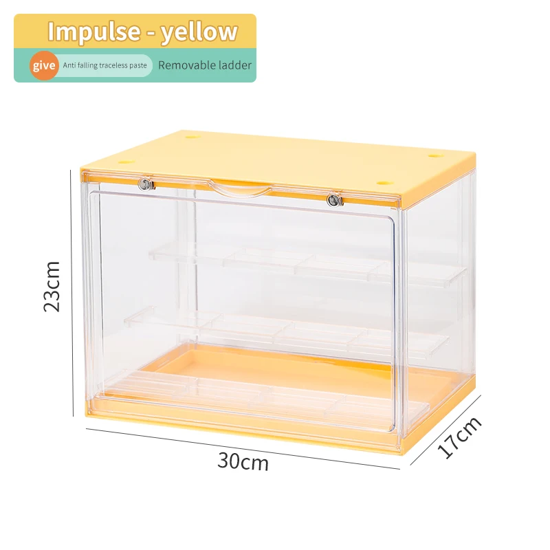 

AU CAT ZH861 Clear Dust-free Acrylic Cube Manual Models Storage Box Multi Compartments Toys Models Figures Display Case Box