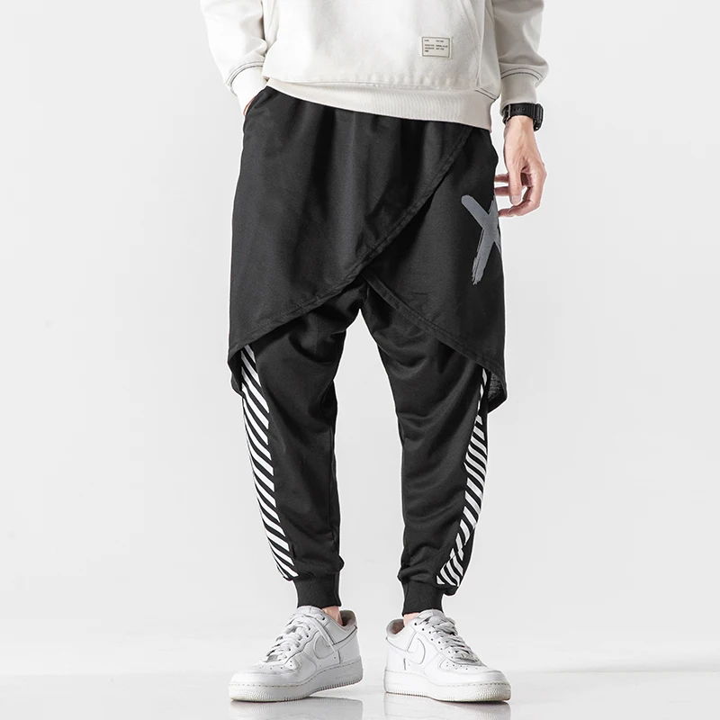 

Men'S Spring And Summer New Striped Japanese Loose Printed Casual Sports Pants