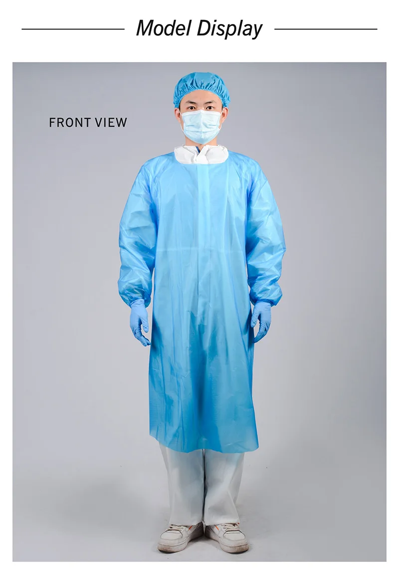 Pe Waterproof Ppe Protective Disposable Isolation Gown - Buy Isolation ...