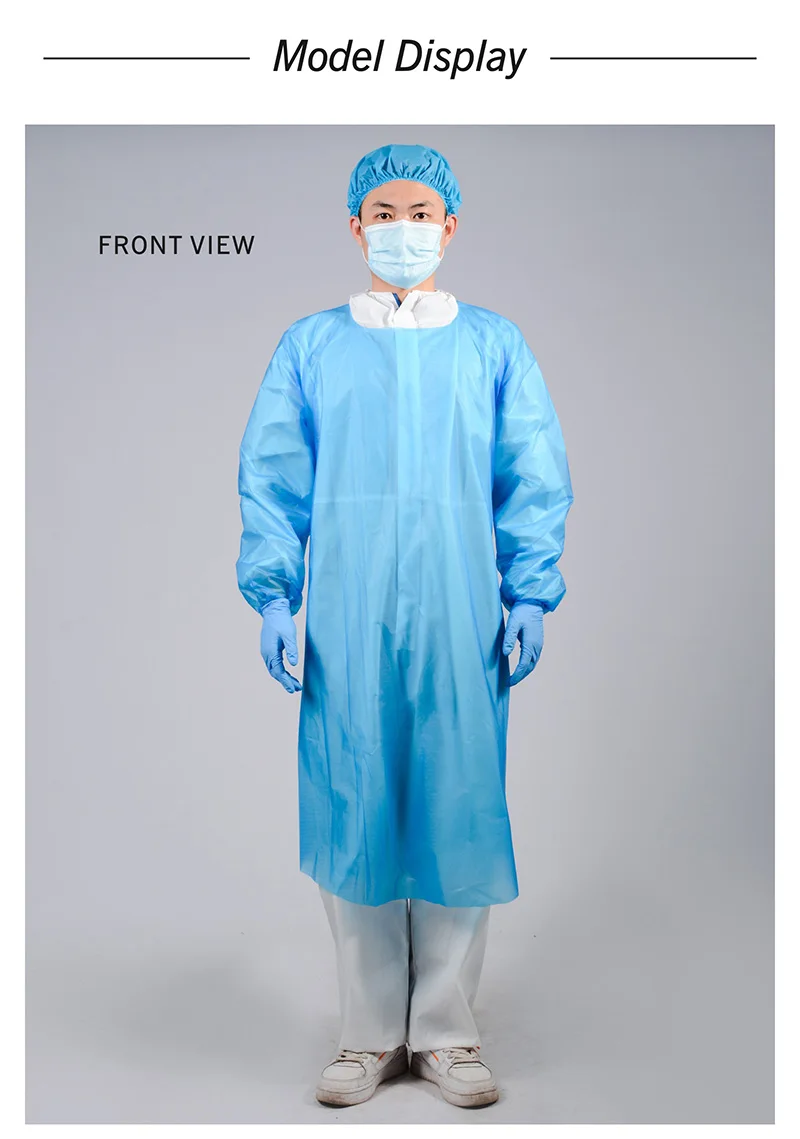 Pe Waterproof Ppe Protective Disposable Isolation Gown Buy Isolation