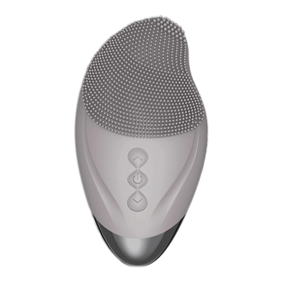 

Heated Ultrasonic Vibration Face Pore Cleansing Massage Mini Silicon Electric Facial Cleaning Brush