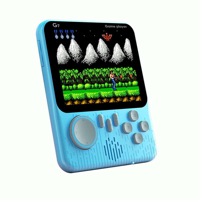 

Newest G7 3.5 Inch HD LCD Screen Handheld Game Player Portable Super thin Retro Mini Game Console built in 666 Games, Blue/gray/green/pink