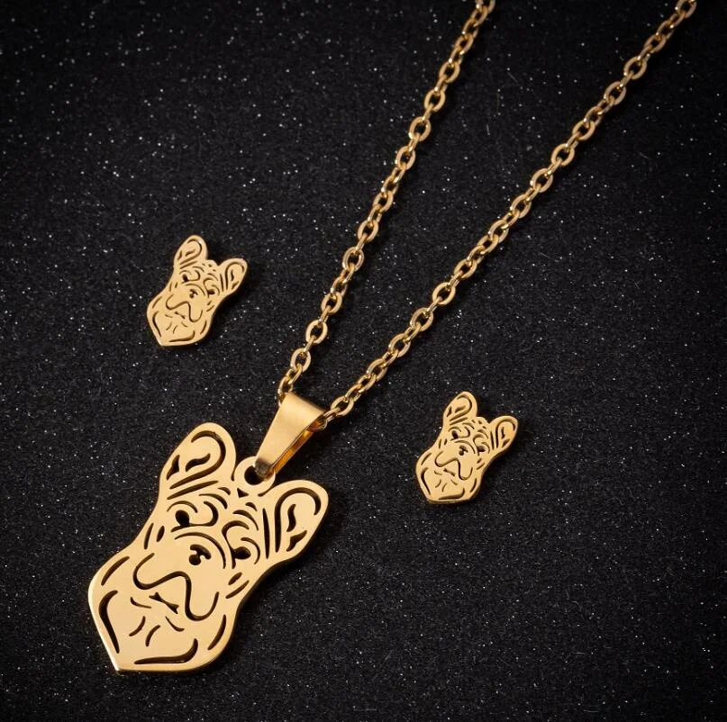 

Boho Pet Dog Pendant Statement Jewelry Sets for Women American Staffordshire Terrier necklace fashion pit bull necklace Pet dog